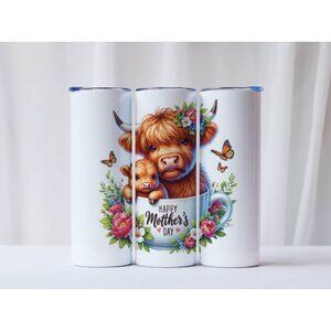 20oz Happy Mother's Day Highland Cow Tumbler